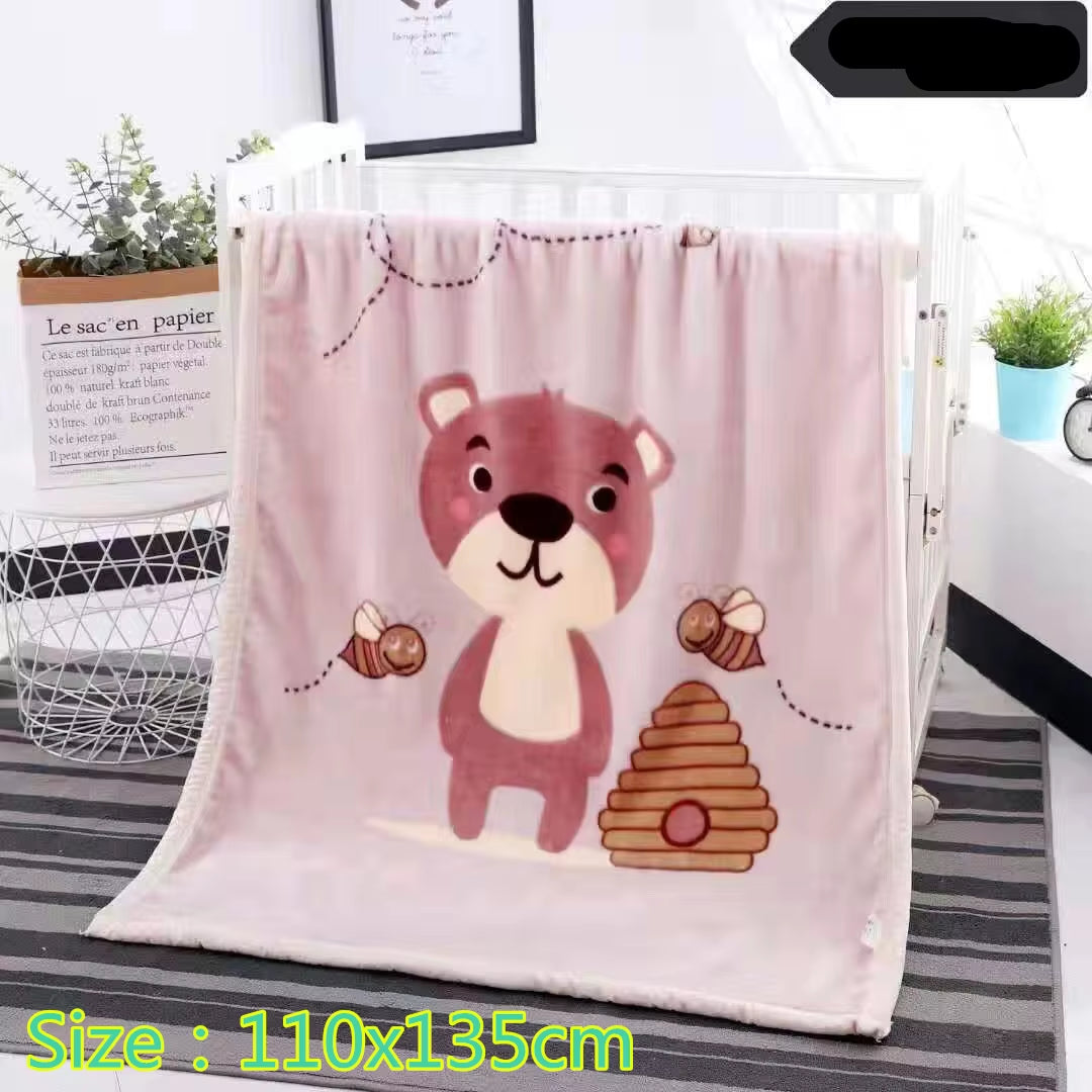 New Children'S Blanket for Newborn Baby Sleep Thicken Double Layer Baby Swaddle Comfortable Cartoon Bedding Blankets Quilts