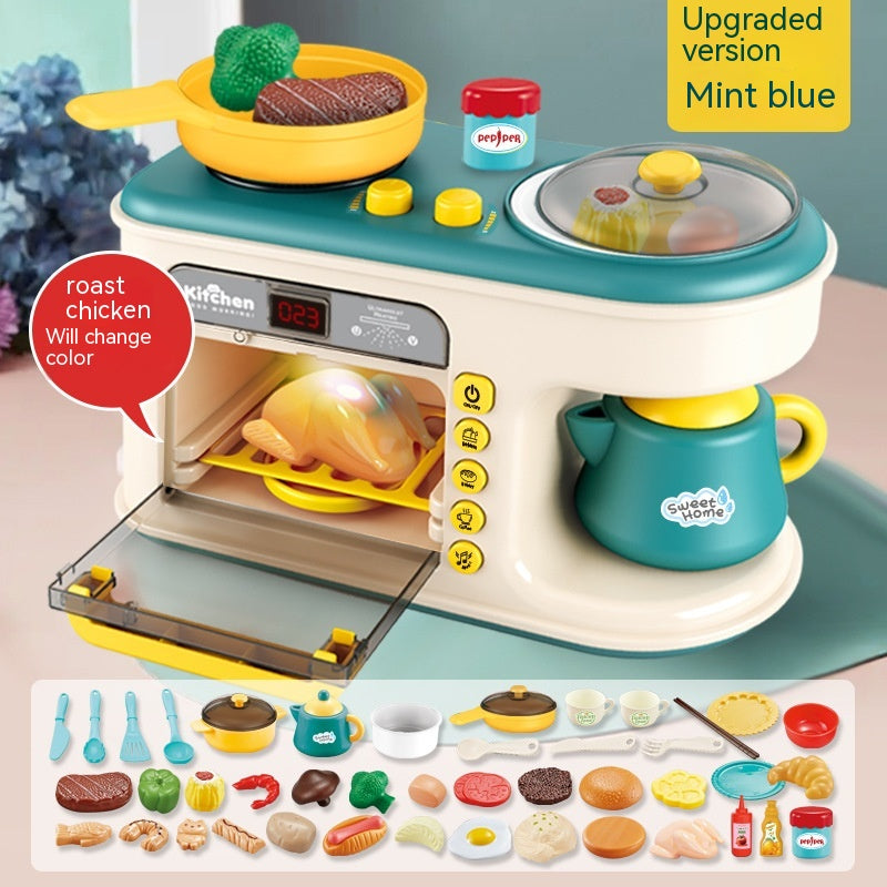 Children'S Play House Kitchen Toys Simulation Kitchenware Breakfast Machine Toys