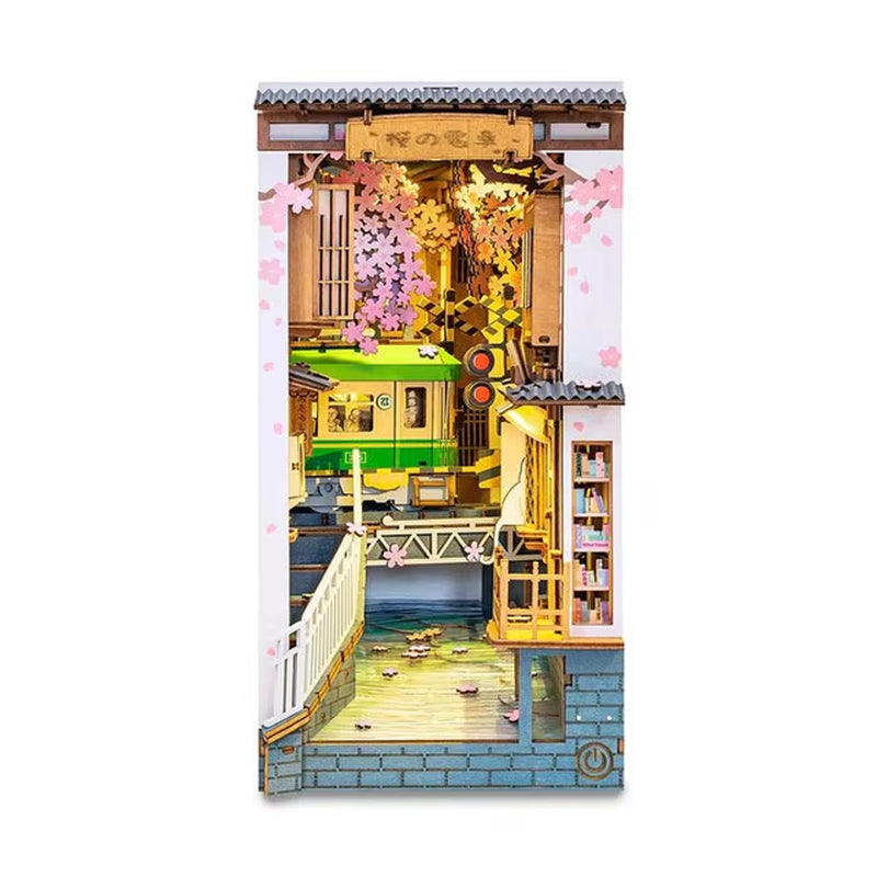 Rolife DIY Book Nook Wooden Miniature Doll House for Bookshelf Insert Furniture