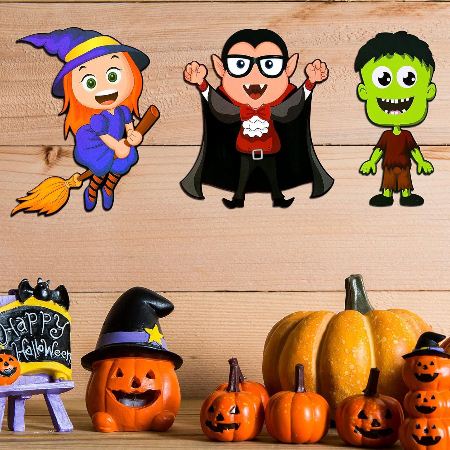 25 Pieces Halloween Stickers Kids Make-A-Face Sticker Halloween Games Stickers Activities Craft Pumpkin Mummy Witch Sticker for Kids Halloween Party Favor (Halloween Witch)