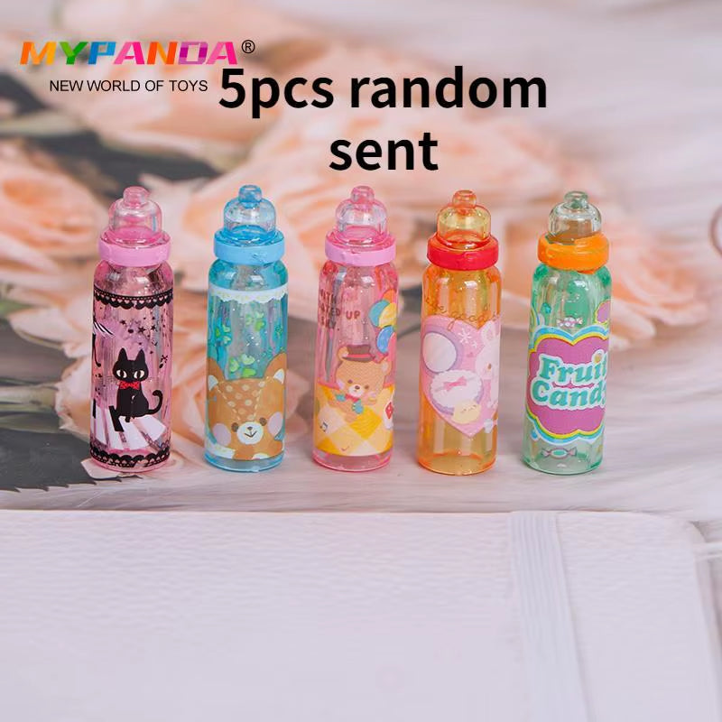 3/5/6/8/10Pcs 1/12 Dollhouse Miniature Resin Bottle Simulation Wine Bottle Beverage Bottle Model Dollhouse Accessories