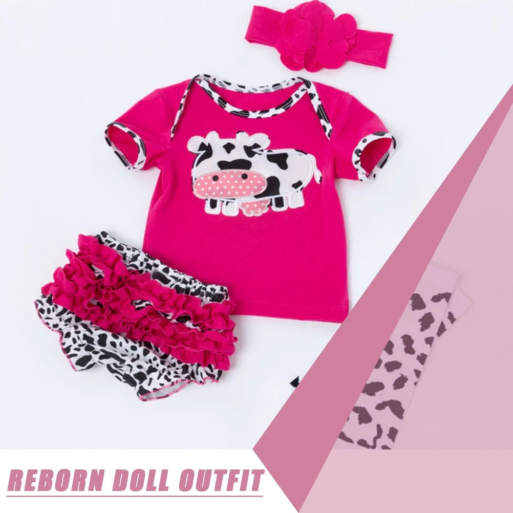 Reborn Doll Clothes 1 Set Reborn Baby Girl Dolls Clothes Girls Doll Outfits Dolls Matching Clothing