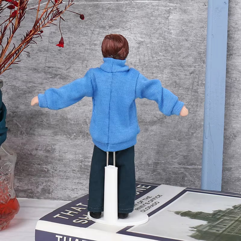 1/12 Dollhouse Miniature Porcelain Doll People Model Beautiful Youth Boy Girl Decor Doll House Toy