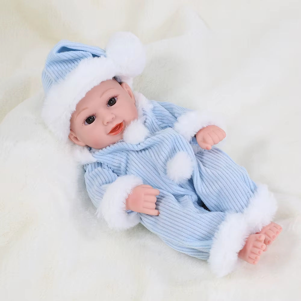 30Cm Reborn Baby Dolls Realistic Dolls Toys Girl Real Lifelike Baby Dolls Reborn Full Body Silicone Baby Doll Christmas Gifts