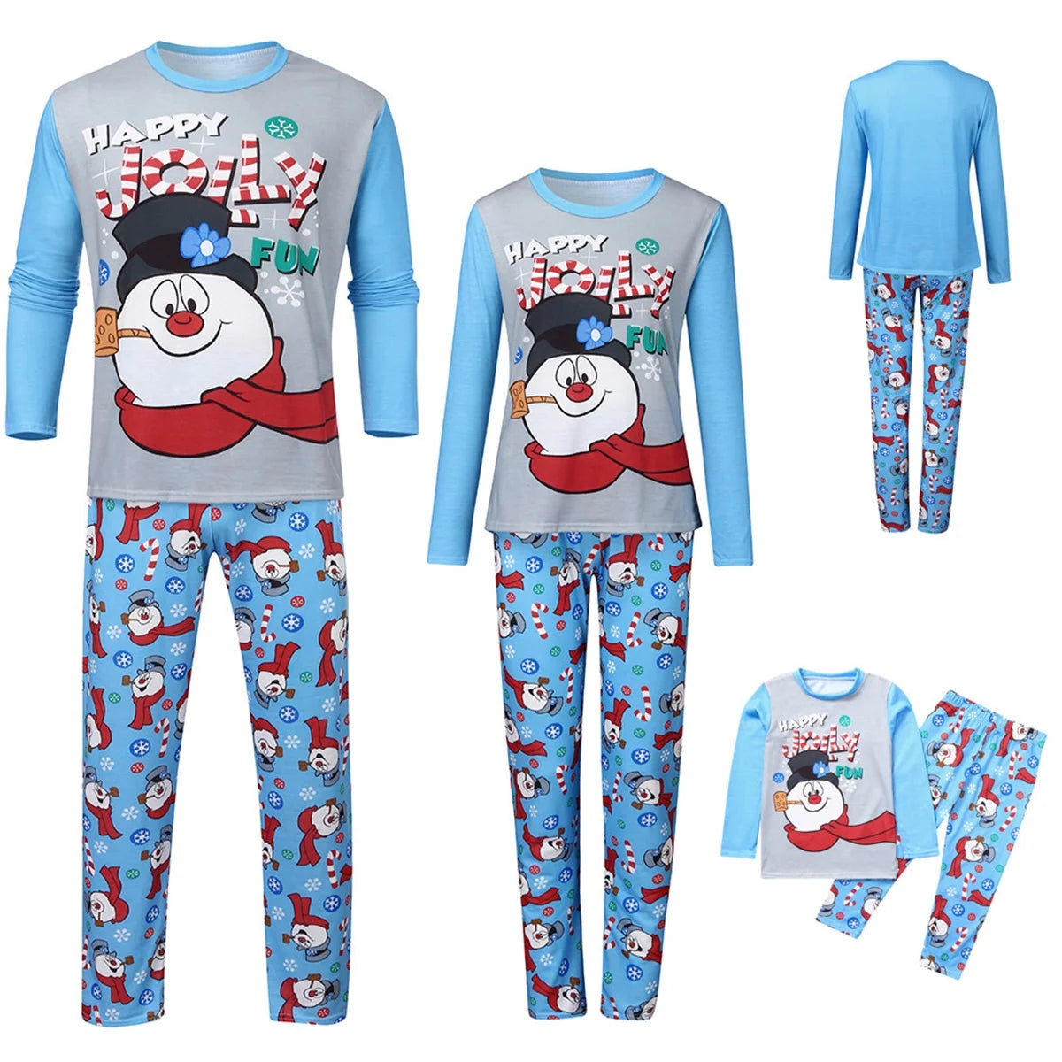 Family Matching Christmas Snowman Pajamas Set Pjs Xmas Gift Sleepwear Nightwear Outfit Clothes