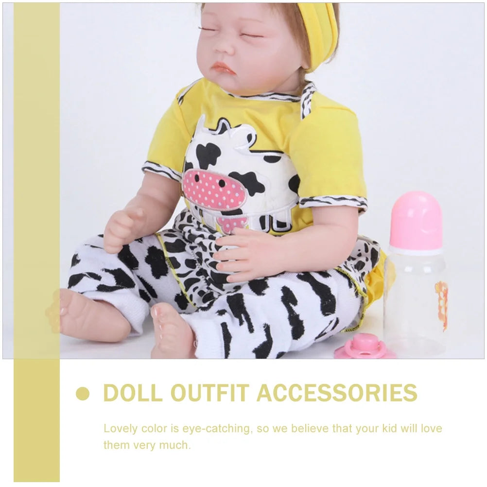 1 Set Reborn Baby Girl Dolls Clothes Girls Doll Outfits Dolls Matching Clothing