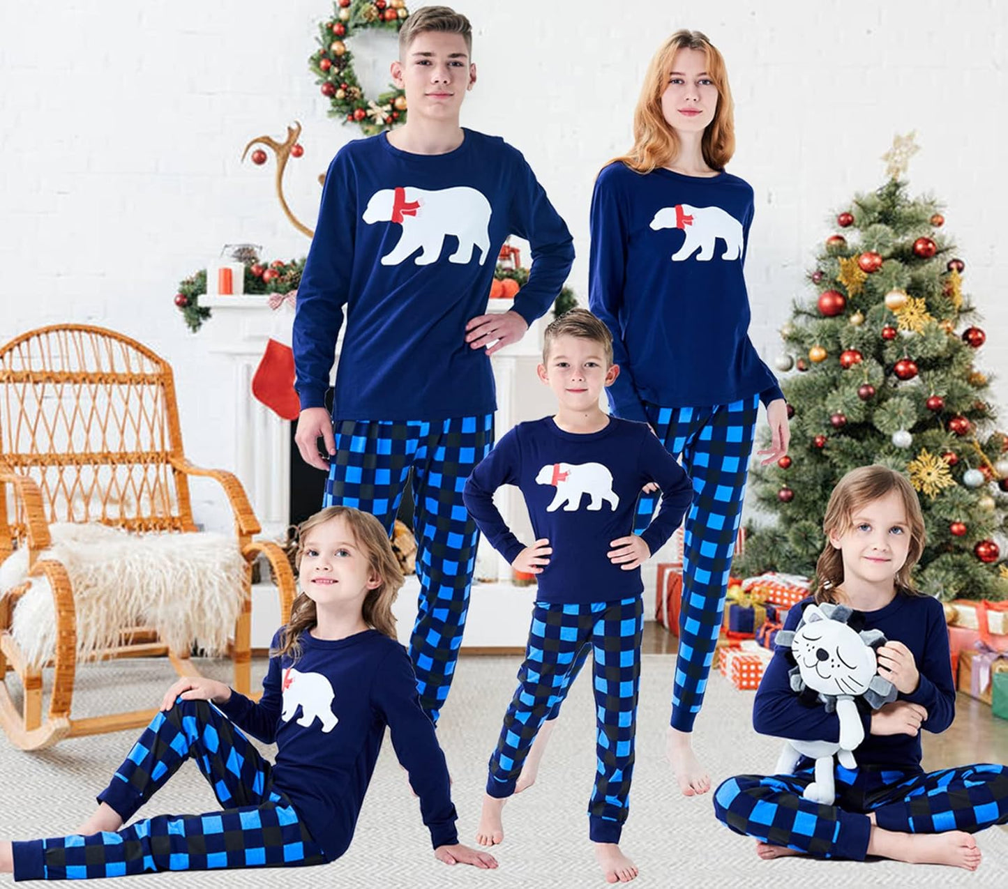 Family Matching Christmas Pjs Christmas Boys Girls Holiday Pajamas Kids Sleepwear