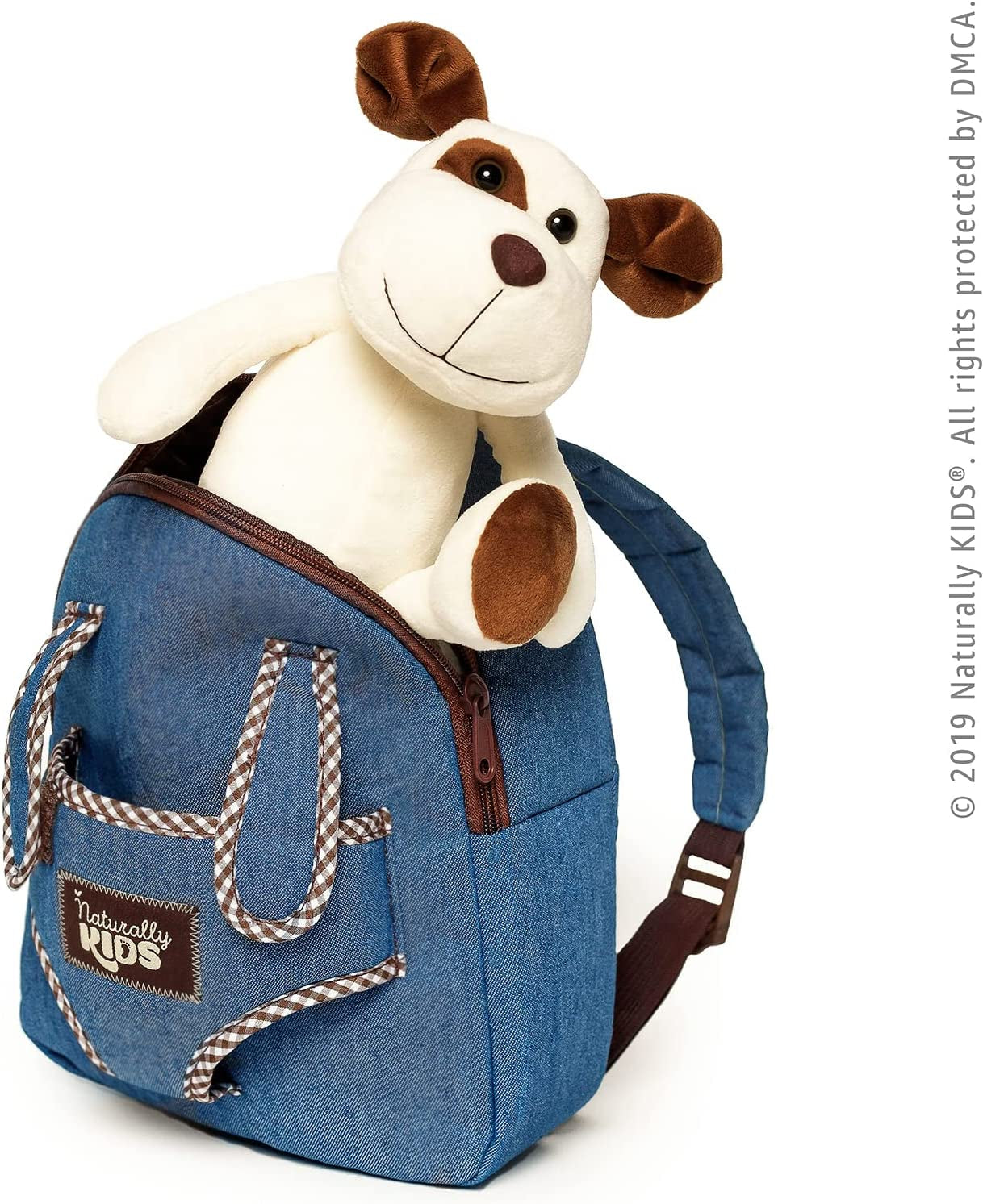 Dog Backpack, Dog Toys for Toddlers, Toddler Stuffed Animals Gifts for 2 3 4 5 Year Old Girl Boy