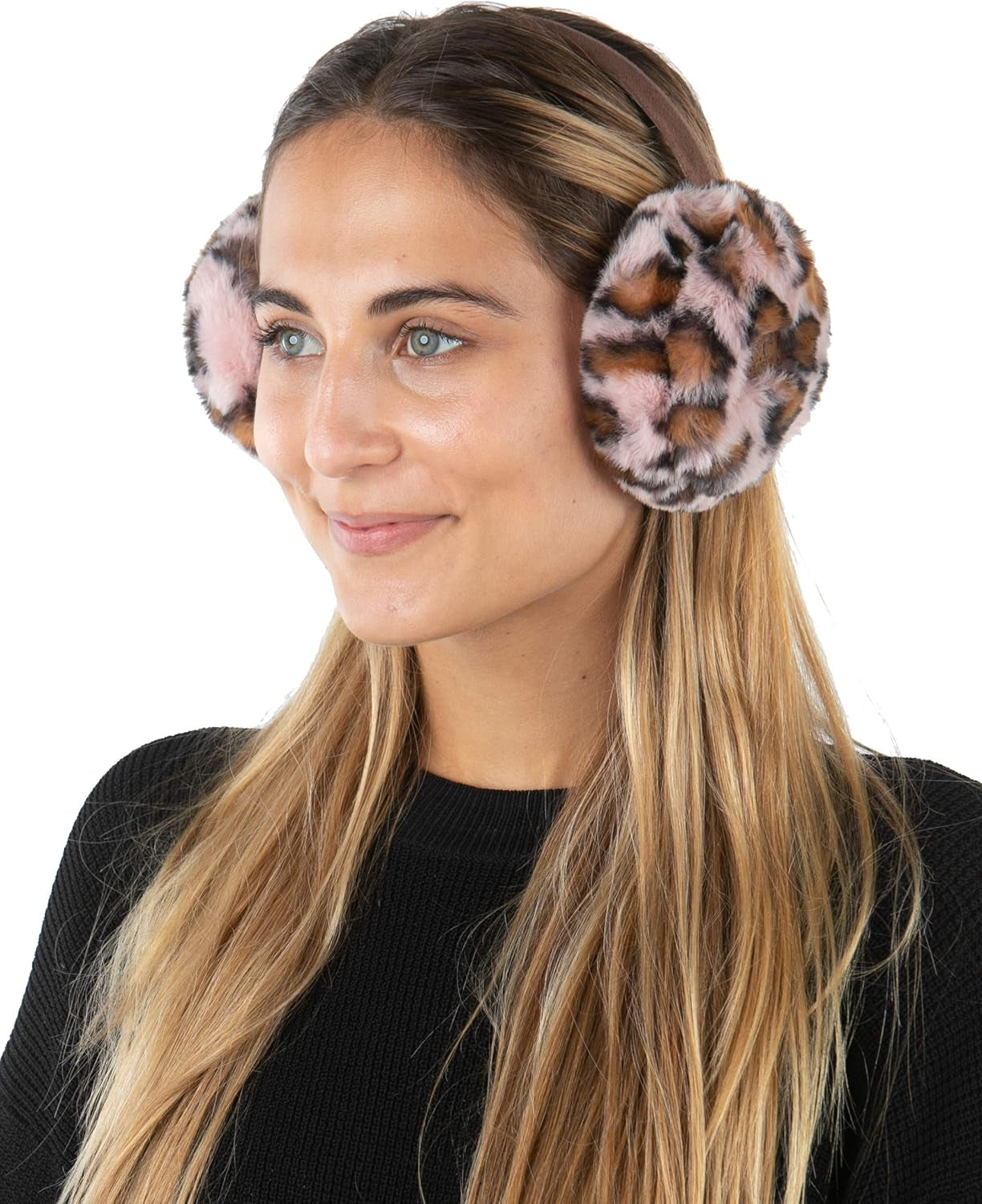Women'S Cozy Leopard Print Beanie with Faux Fur Pom - Stylish Winter Knit Hat & Matching Scarf Set