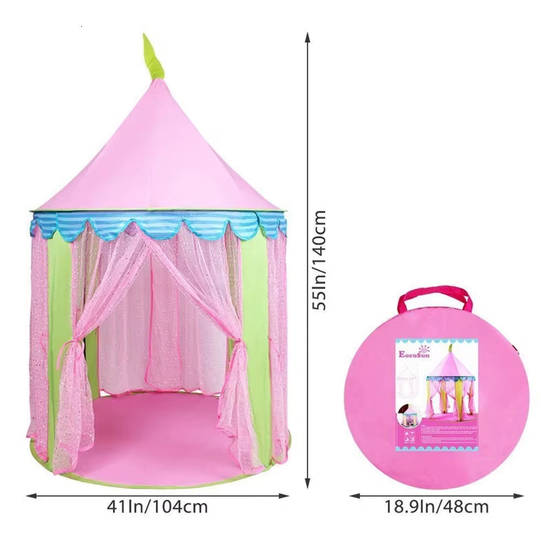 Children'S Tent Folding Tents Play House for Children Teepee Toy Tents for Kids Tipi Infantil Indoor Ball Pit Princess Castle
