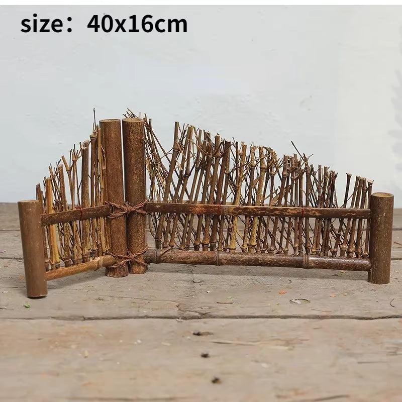 Doll House Mini Wooden Chicken House Mini Bonfire Miniature Manger Doll House Accessories Fairy Garden Yard Decoration