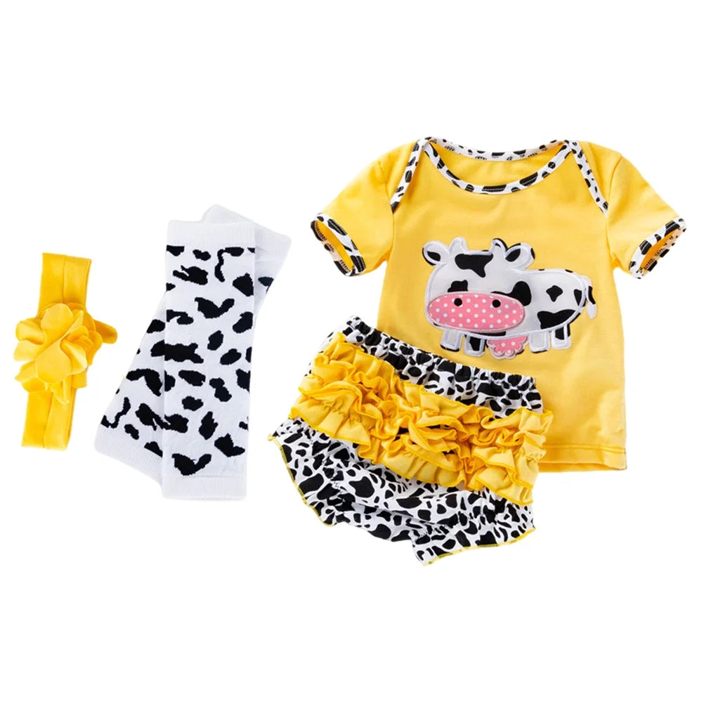1 Set Reborn Baby Girl Dolls Clothes Girls Doll Outfits Dolls Matching Clothing