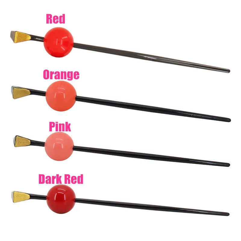 Japanese Geisha Oiran Headwear Hairpin Kanzashi Kimono Ball Hair Stick Accessory