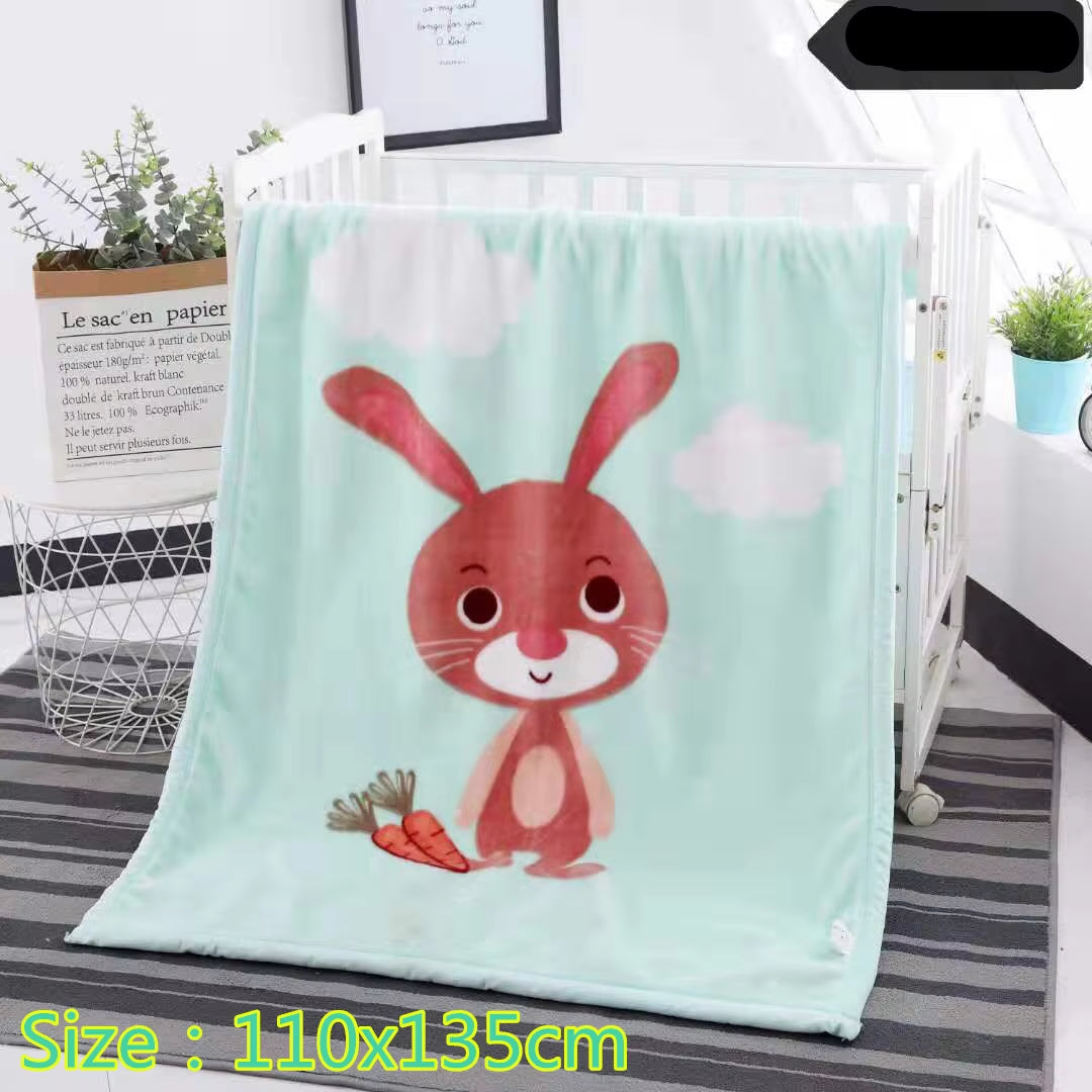 New Children'S Blanket for Newborn Baby Sleep Thicken Double Layer Baby Swaddle Comfortable Cartoon Bedding Blankets Quilts