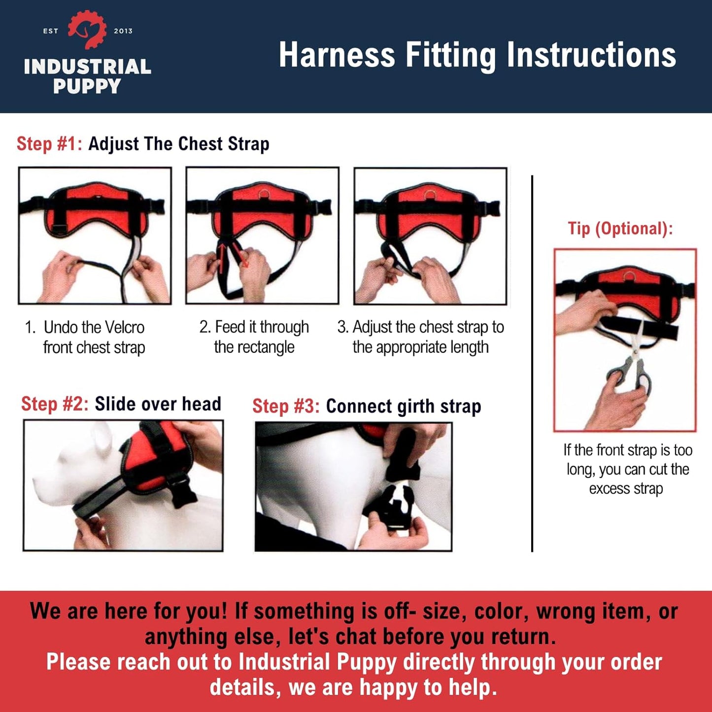 Service Dog Vest with Hook and Loop Straps and Matching Service Dog Leash Set - Harnesses from XXS to XXL - Service Dog Harness Features Reflective Patch and Comfortable Mesh Design