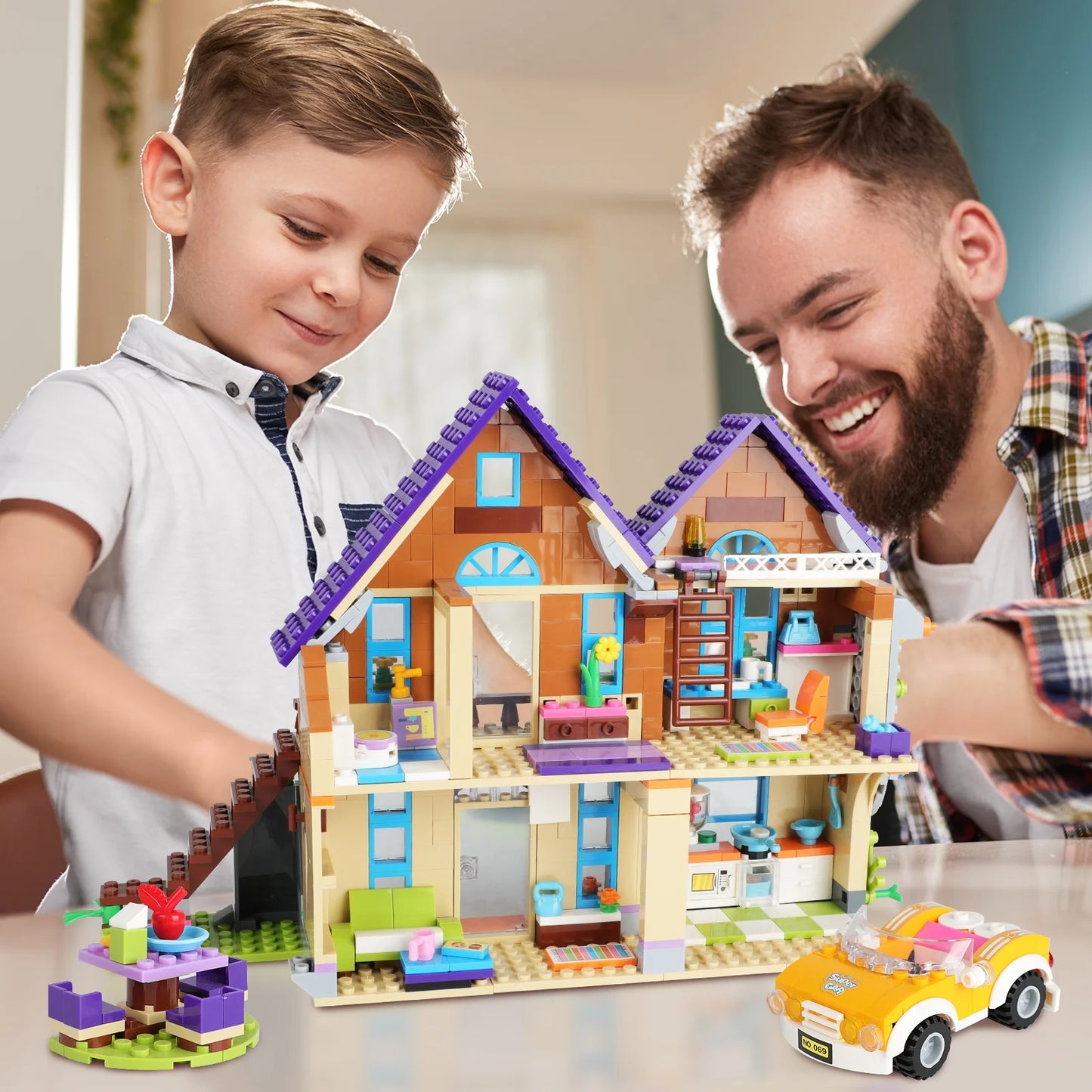 Friends House Building Blocks, Vacation Villa Blocks for Boys Girls Ages 6-12 (712 Pieces)