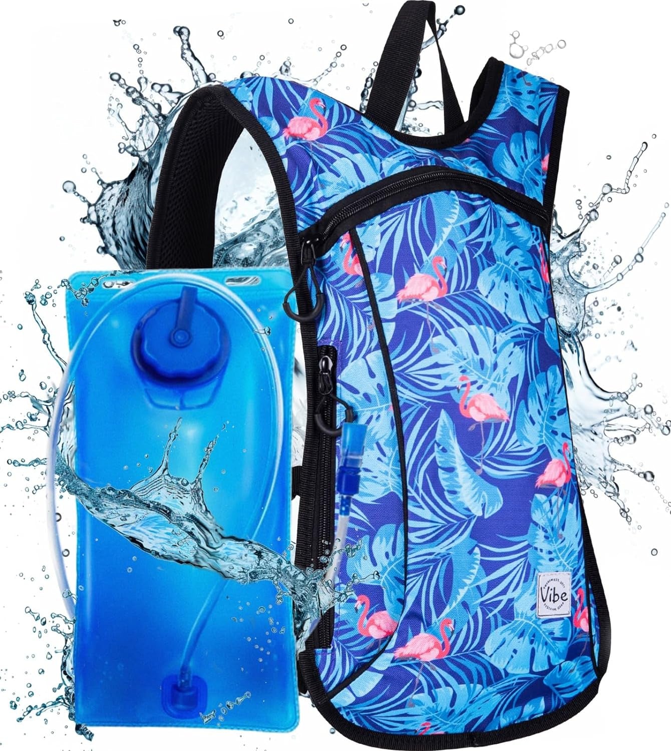Hydration Pack Backpack with 2L Water Bladder for Women, Men, Teens, Kids - Hydropack Hydro Sports, Outdoor, Running, Camping, Hiking, Festivals, Raves