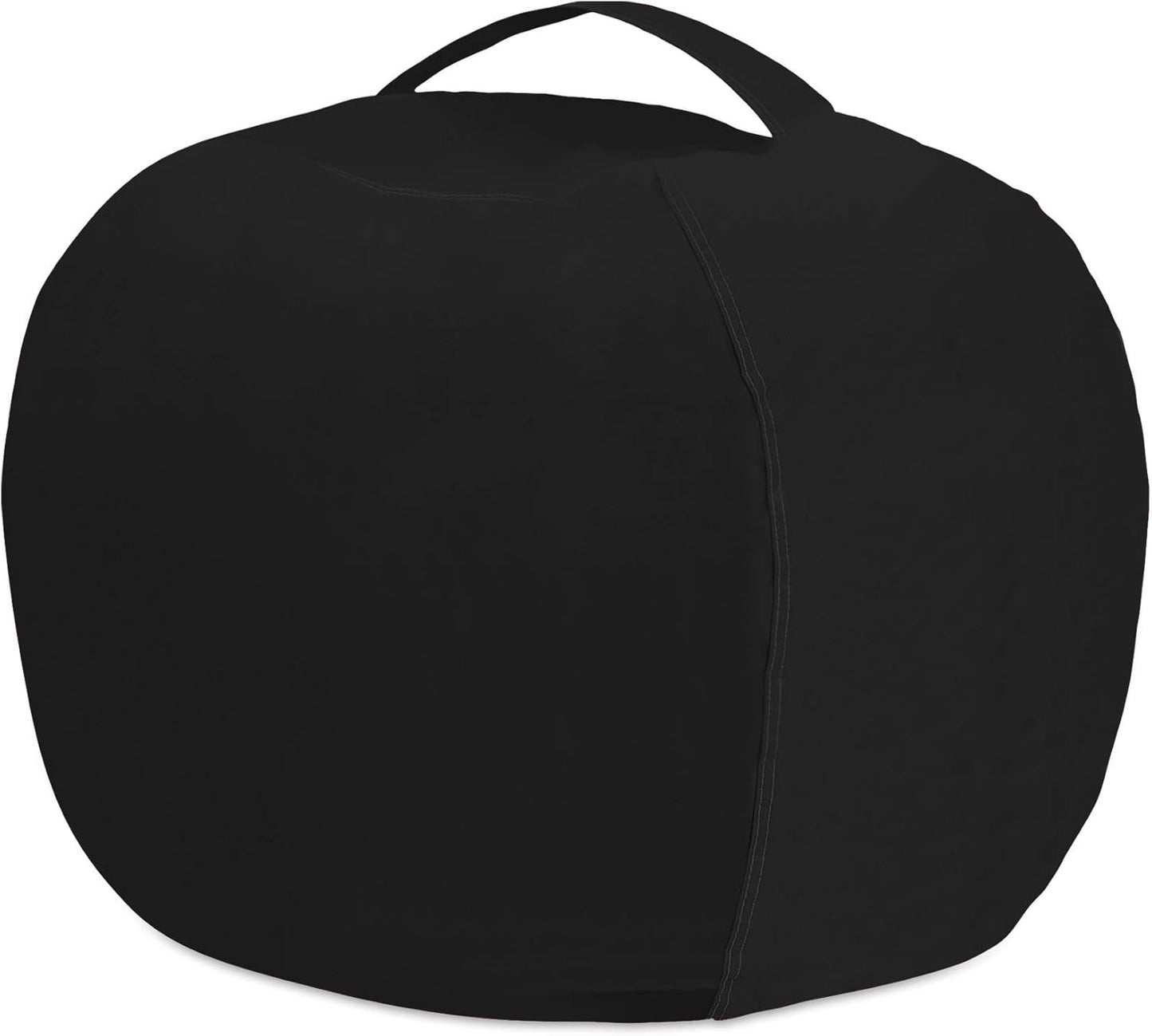 Posh Stuffable Kids Stuffed Animal Storage Bean Bag Chair Cover - Childrens Toy Organizer, Large 38" - Solid Black