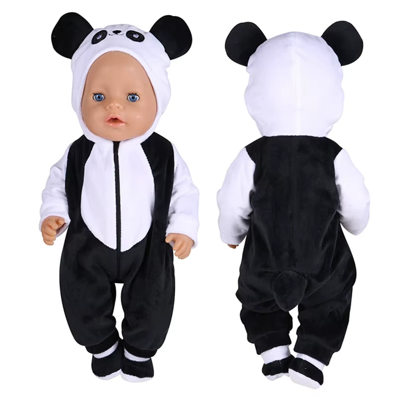 Doll Outfit for 17 Inch 43 Cm Dolls Unicorn Clothes for Baby Born Dolls 5PCS DIY Suit Dolls Accessories Baby Birthday Gift Toy