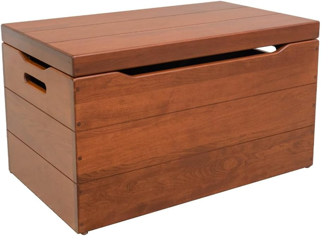 36” Wooden Storage Chest – Handmade Amish Hope Chest – Storage Trunk W/Anti-Slam Hinges – Solid Wooden Chest W/Handles – Clothing, Keepsake & Blanket Storage (Cherry Wood, Cherry Stain, 36”)