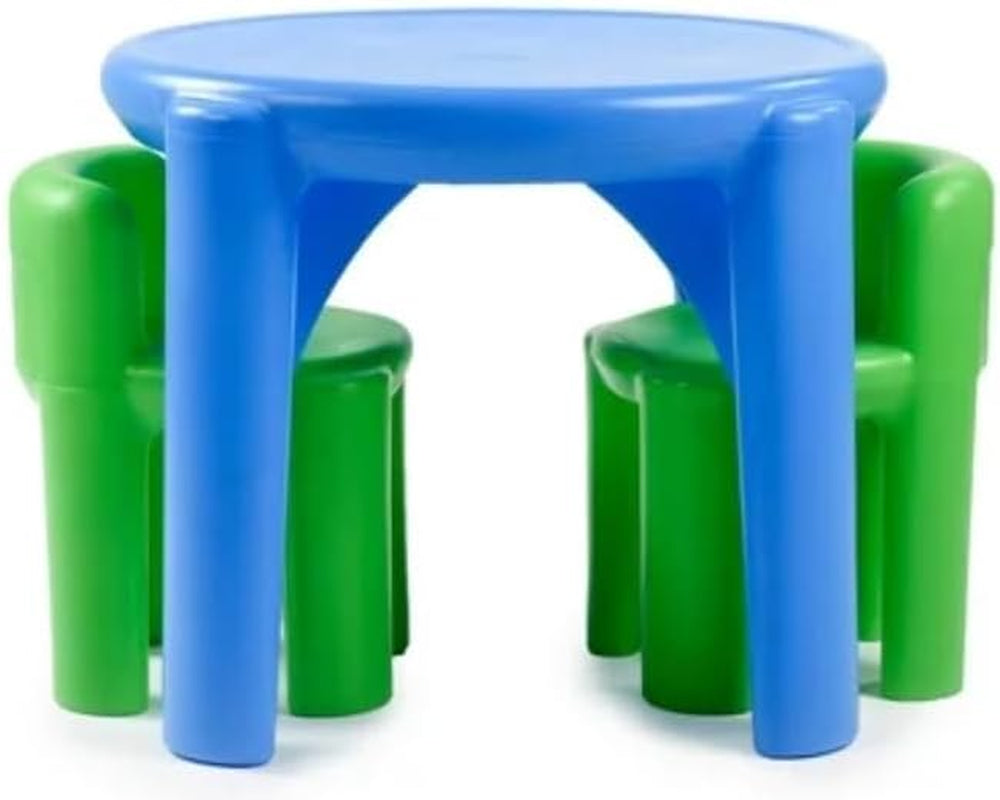 Bright 'N Bold Table & Chairs, Green/Blue, 24 X 24 X 18