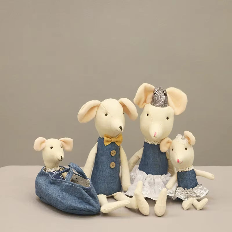 Cute Stuffed Animals Mouse Dolls Family Dollhouse Mini Plush Christmas Birthday Gifts Little Mouse Plush Dolls