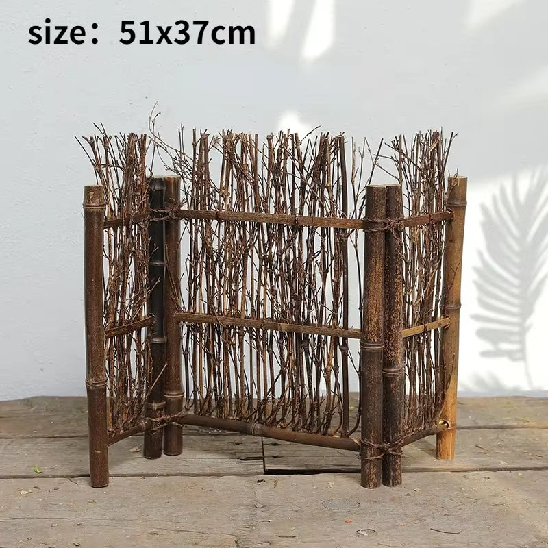 Doll House Mini Wooden Chicken House Mini Bonfire Miniature Manger Doll House Accessories Fairy Garden Yard Decoration