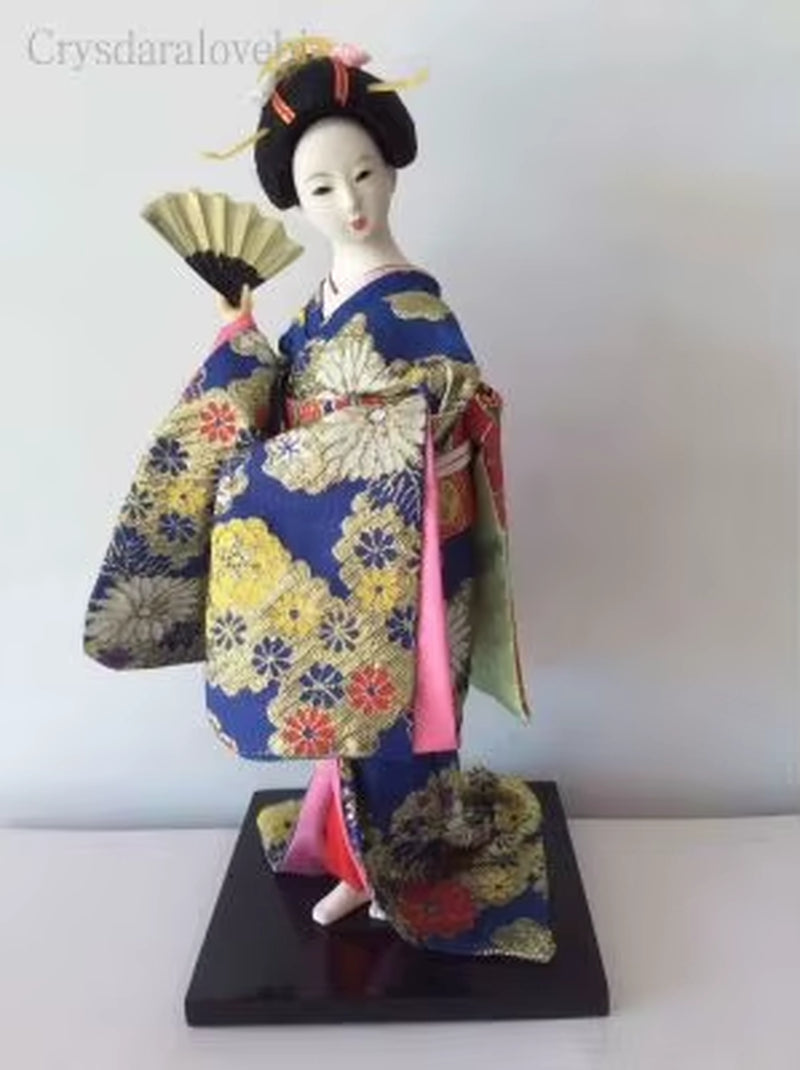 30Cm Kawaii Japanese Lovely Geisha Figurines Dolls with Beautiful Kimono New House Office Decoration Miniatures Birthday Gift