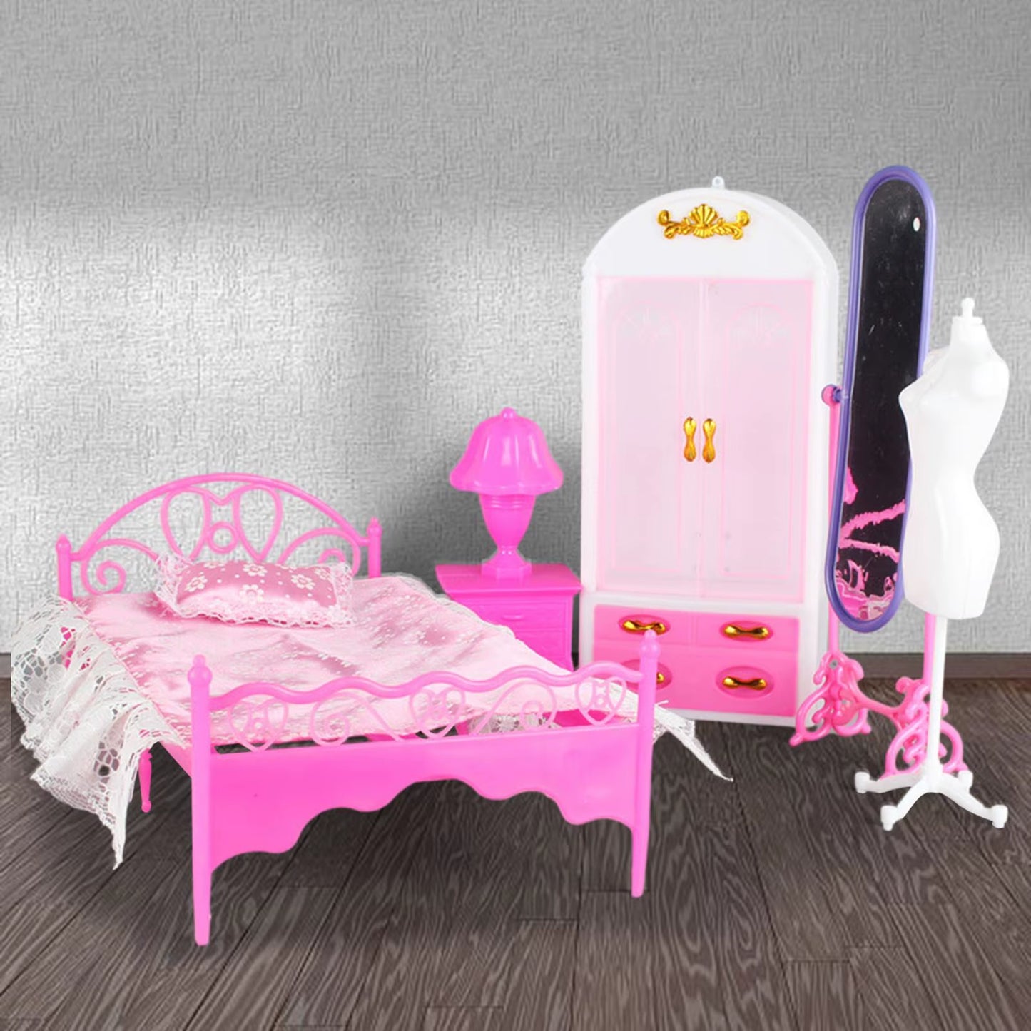 5Pcs 1:6 Doll Furniture Accessories Mini Model Micro Landscape Dollhouse Toy Mannequin Stand for Living Room Bedroom Ornaments