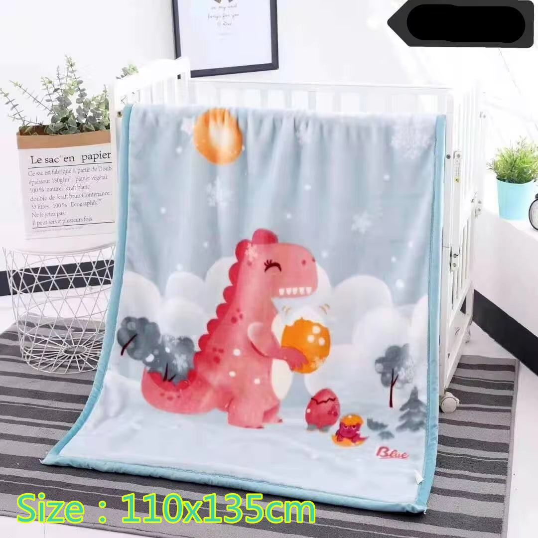 New Children'S Blanket for Newborn Baby Sleep Thicken Double Layer Baby Swaddle Comfortable Cartoon Bedding Blankets Quilts