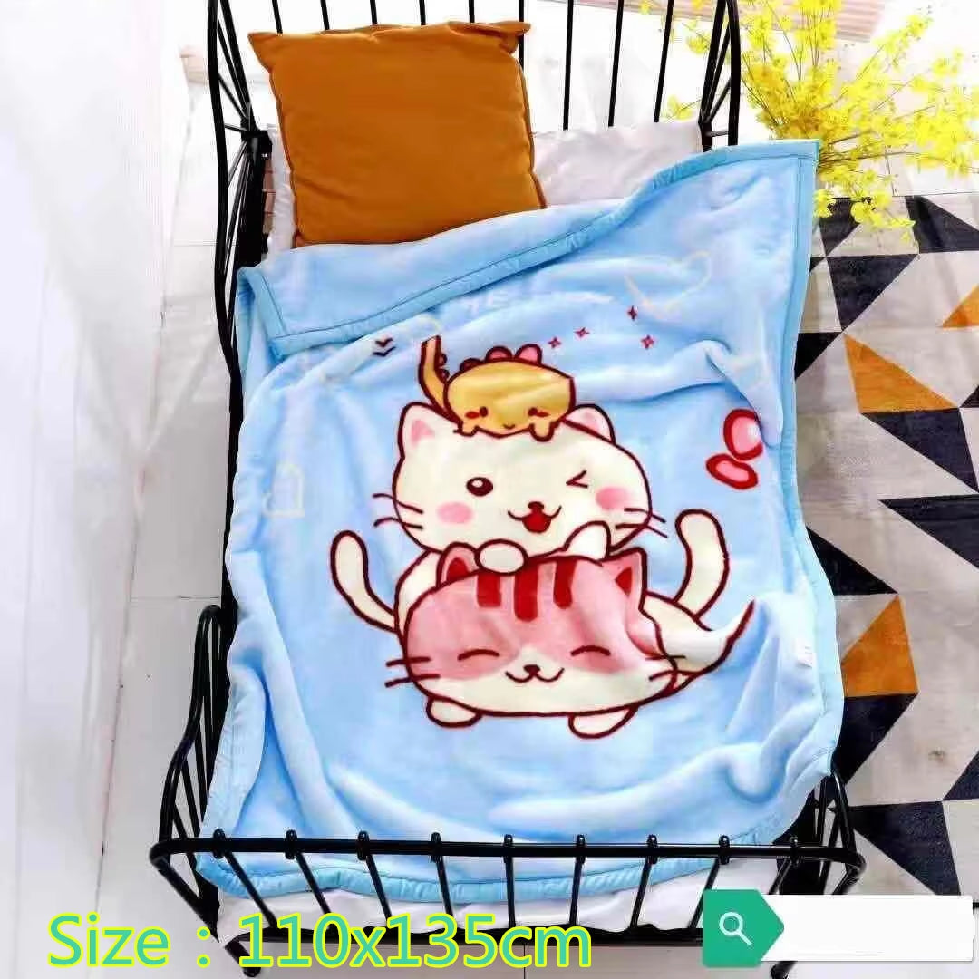 New Children'S Blanket for Newborn Baby Sleep Thicken Double Layer Baby Swaddle Comfortable Cartoon Bedding Blankets Quilts