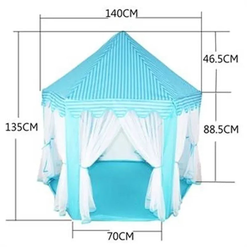 Folding Princess Castle Tent Kids Outdoor Funny Play House Canopy Tent