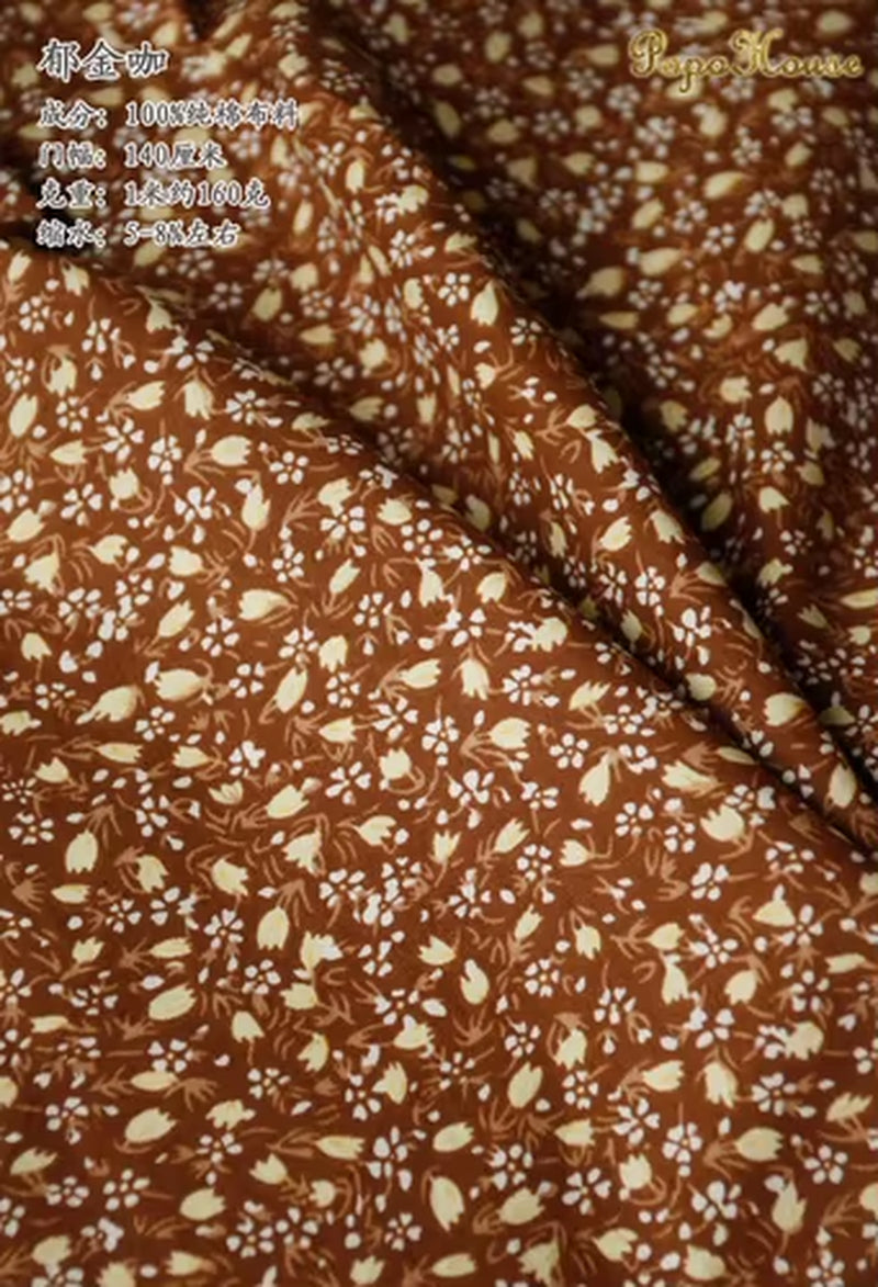 145X50Cm Pastoral Floral Twill Cotton Fabric DIY Children'S Wear Cloth Make Bedding Quilt Decoration Home B
