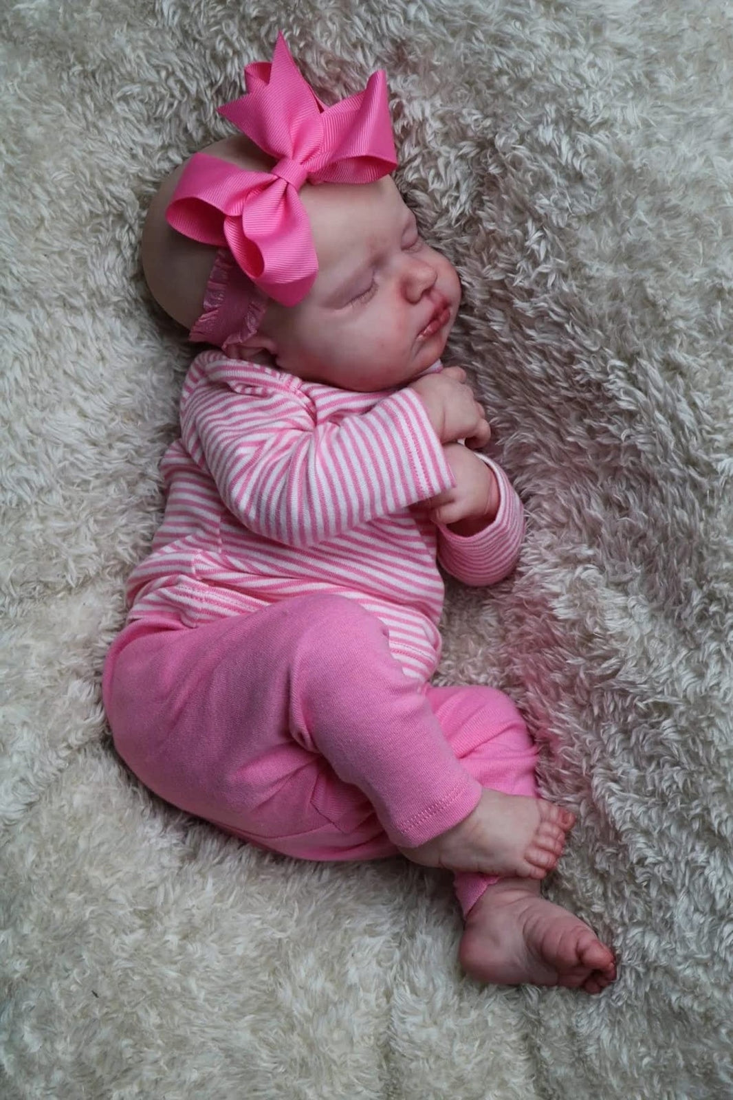Pinky Reborn Baby Dolls Girl 20 Inch Soft Weighted Body Realistic Newborn Bab...