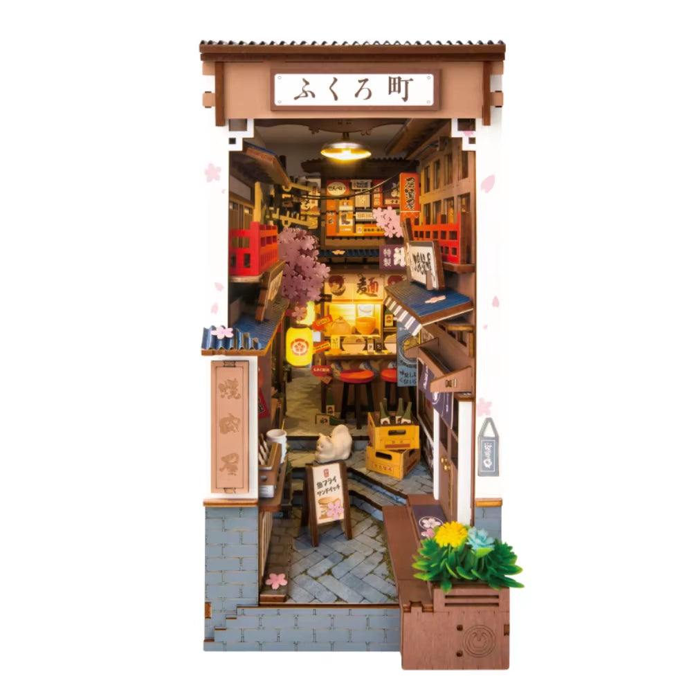 Rolife DIY Book Nook Wooden Miniature Doll House for Bookshelf Insert Furniture
