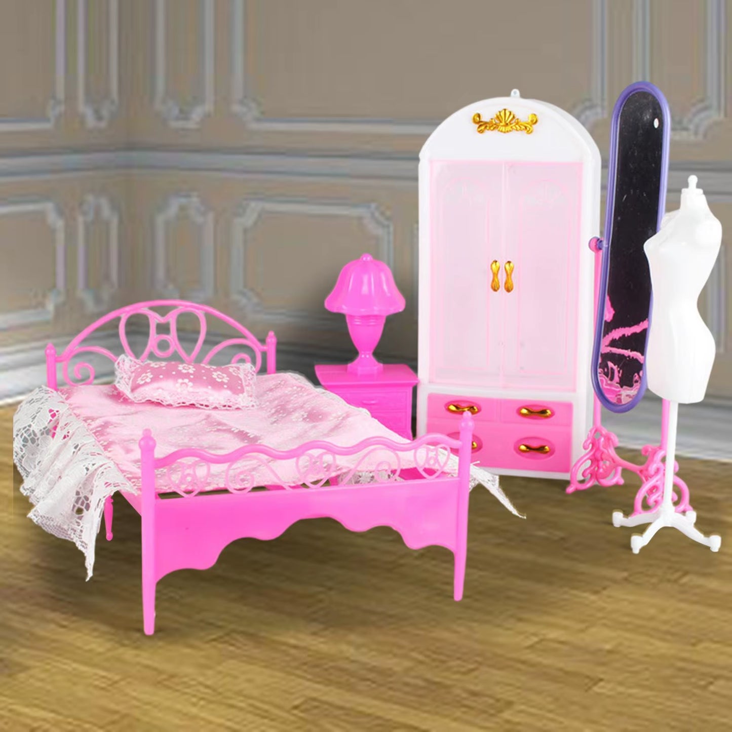 5Pcs 1:6 Doll Furniture Accessories Mini Model Micro Landscape Dollhouse Toy Mannequin Stand for Living Room Bedroom Ornaments