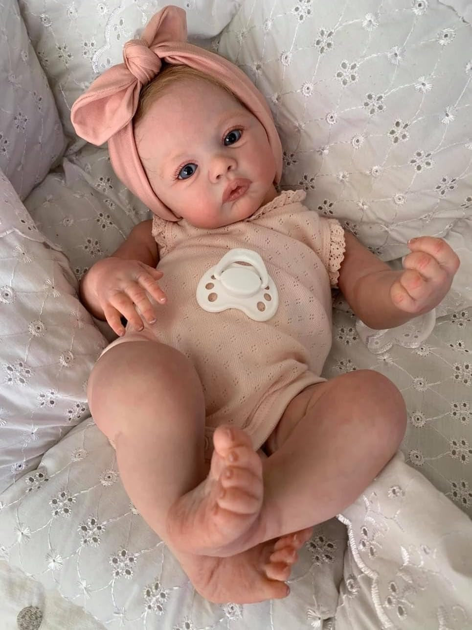 18 Inch Lifelike Reborn Baby Dolls Similar Silicone Full Body Vinyl Girl Realistic Newborn Baby Dolls That Look Real Anatomically Correct Washable Toy Xmas Gifts
