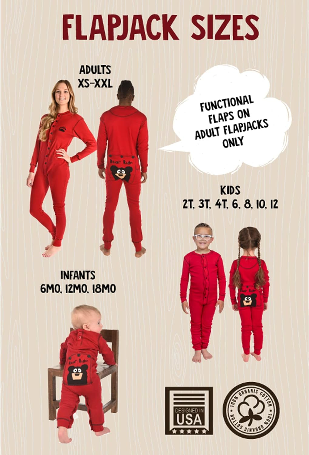 Flapjacks, Matching Christmas Pajamas for the Dog, Baby & Kids, Teens, and Adults
