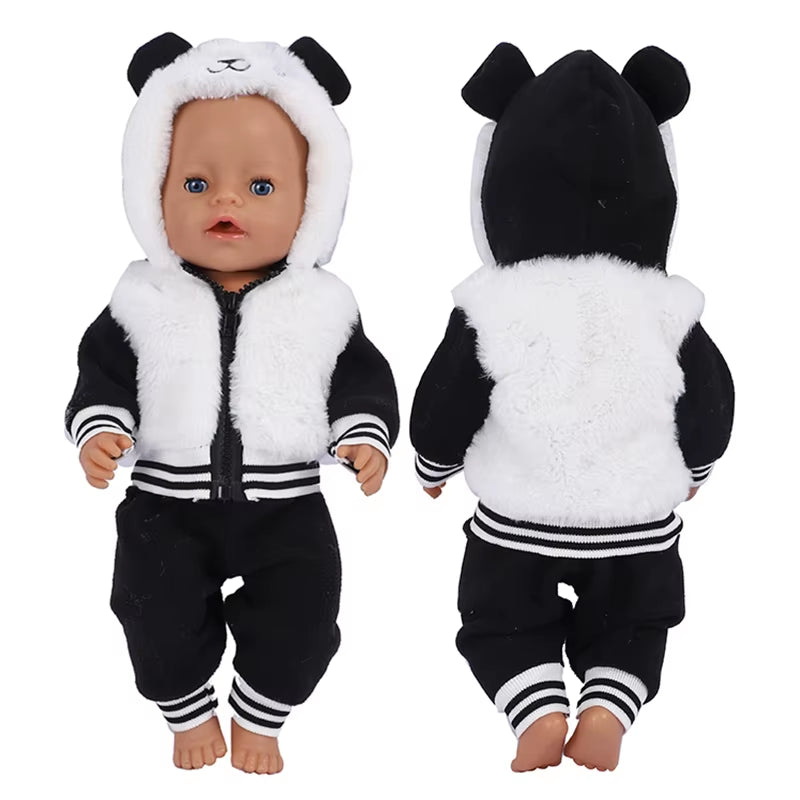 Doll Outfit for 17 Inch 43 Cm Dolls Unicorn Clothes for Baby Born Dolls 5PCS DIY Suit Dolls Accessories Baby Birthday Gift Toy