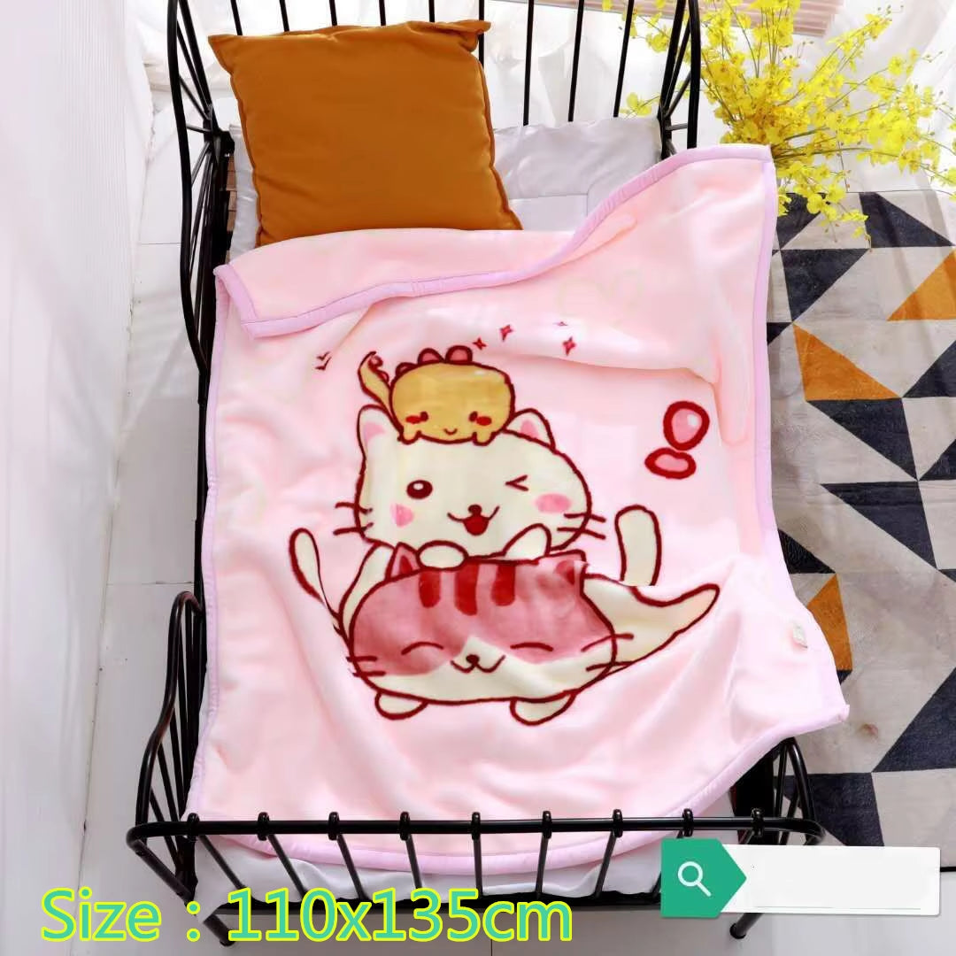 New Children'S Blanket for Newborn Baby Sleep Thicken Double Layer Baby Swaddle Comfortable Cartoon Bedding Blankets Quilts
