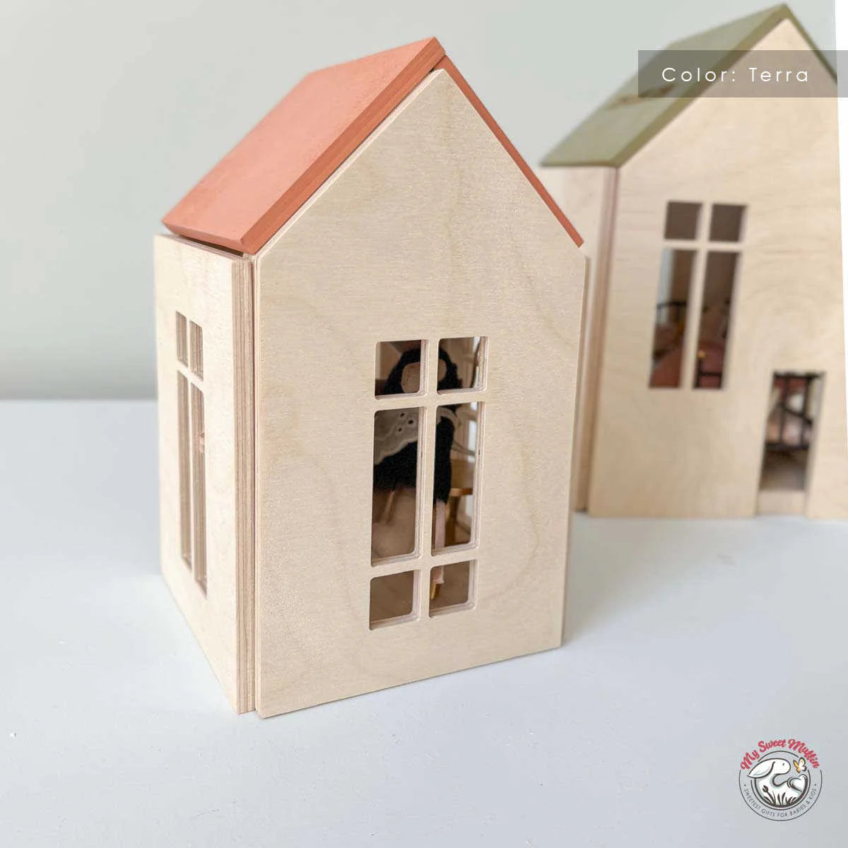 Magnetic Wooden Doll House, Medium