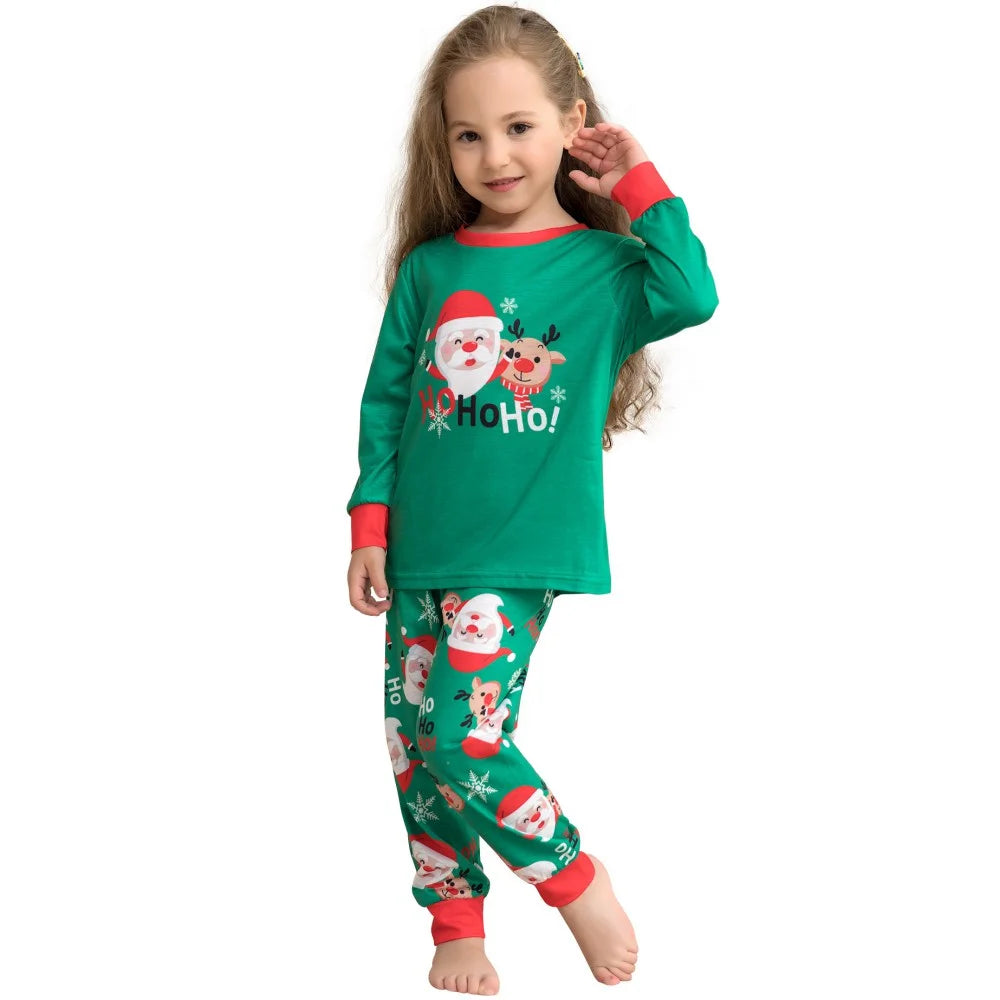 Matching Family Christmas Pajamas Set, Xmas Holiday Pjs for Women/Men/Kids/Couples, Letter Printed Loungewear Sleepwear