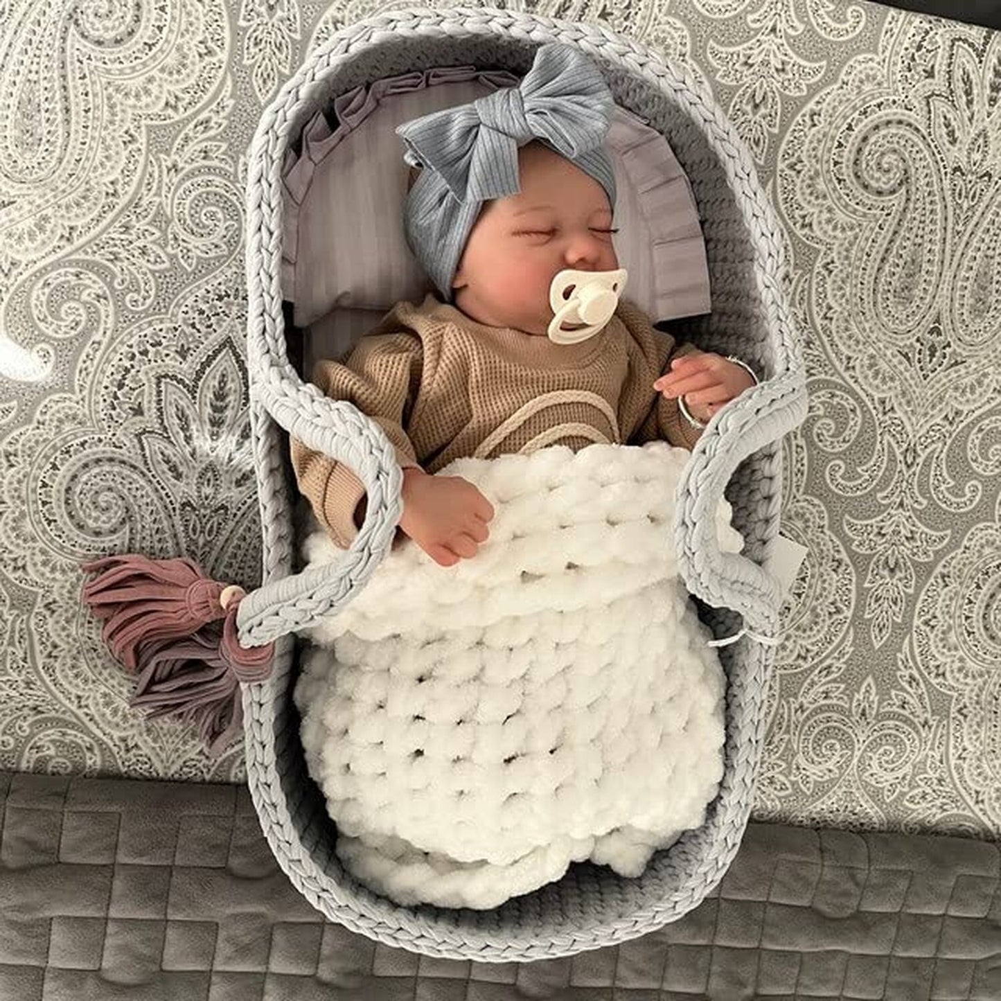 Icradle Reborn Baby Dolls 19Inch Soft Body Realistic Newborn Baby Dolls Real ...