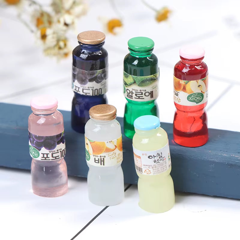 3/5/6/8/10Pcs 1/12 Dollhouse Miniature Resin Bottle Simulation Wine Bottle Beverage Bottle Model Dollhouse Accessories