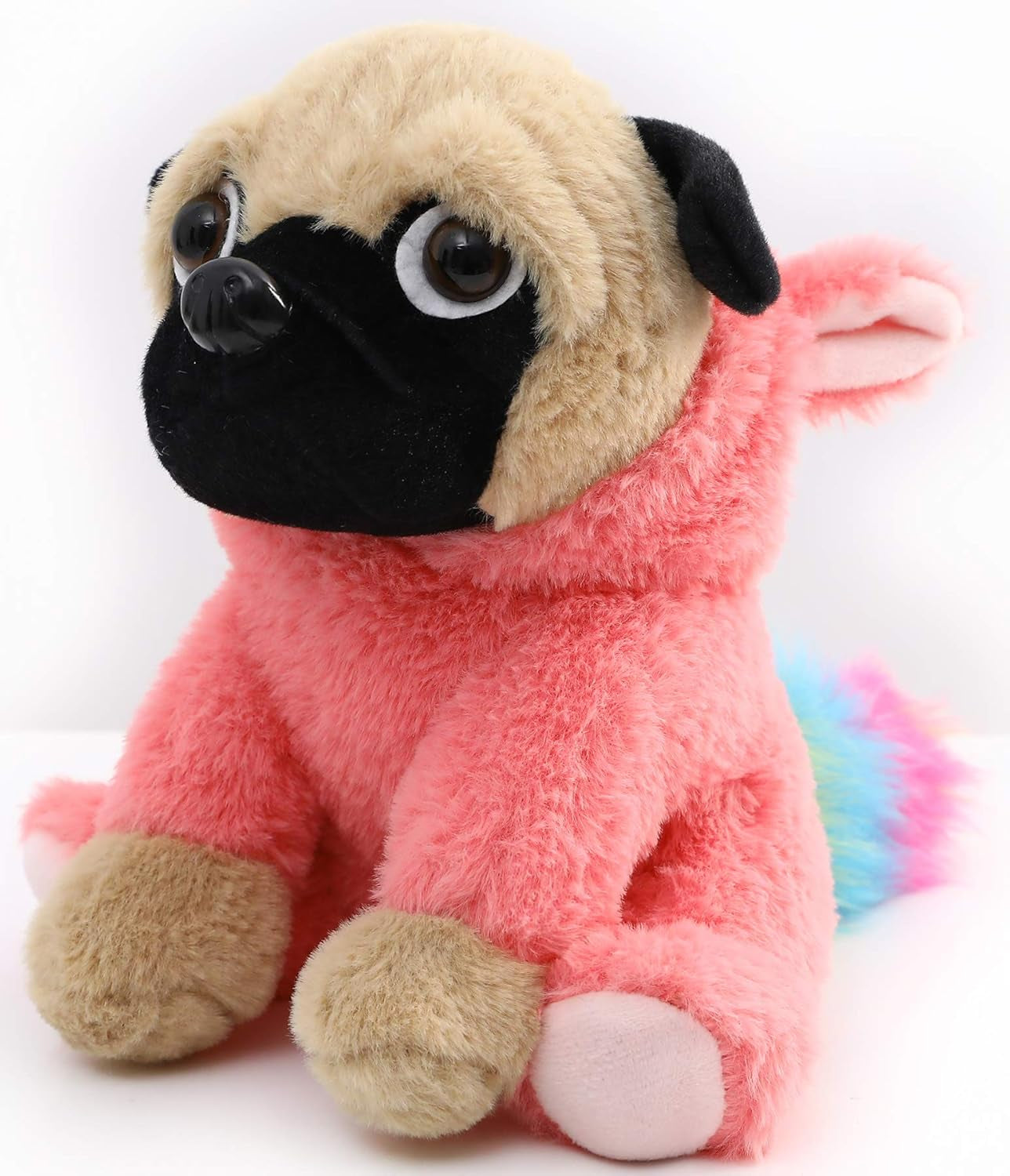 Pug Unicorn Stuffed Animal Pug Dog Wearing Unicorn Costume Plushies Pug Dressed as Cute Funny Unicorn Plush Toys for Kids Stuffed Puppy Animals Gift for Lover 12 Inch