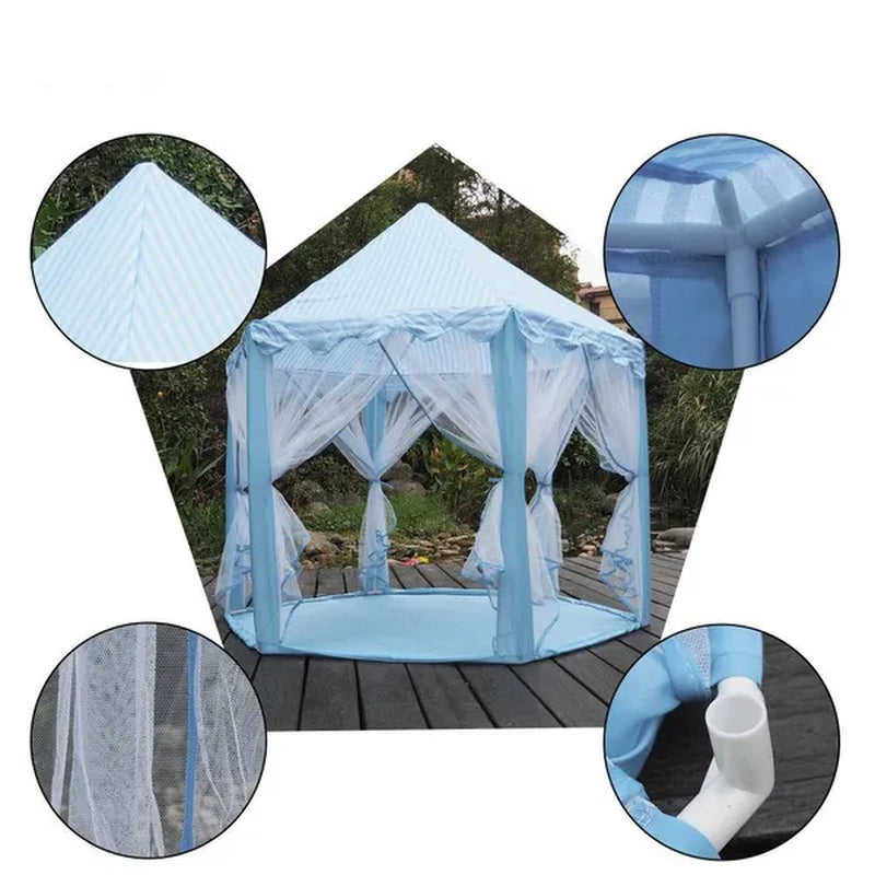 Folding Princess Castle Tent Kids Outdoor Funny Play House Canopy Tent
