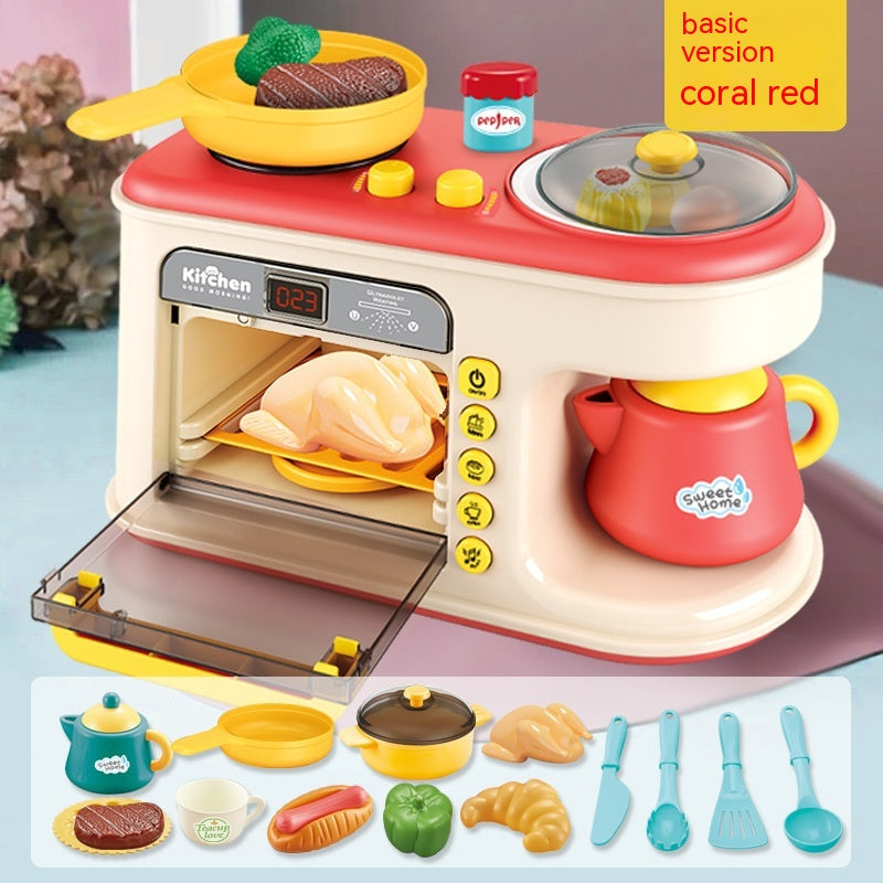 Children'S Play House Kitchen Toys Simulation Kitchenware Breakfast Machine Toys