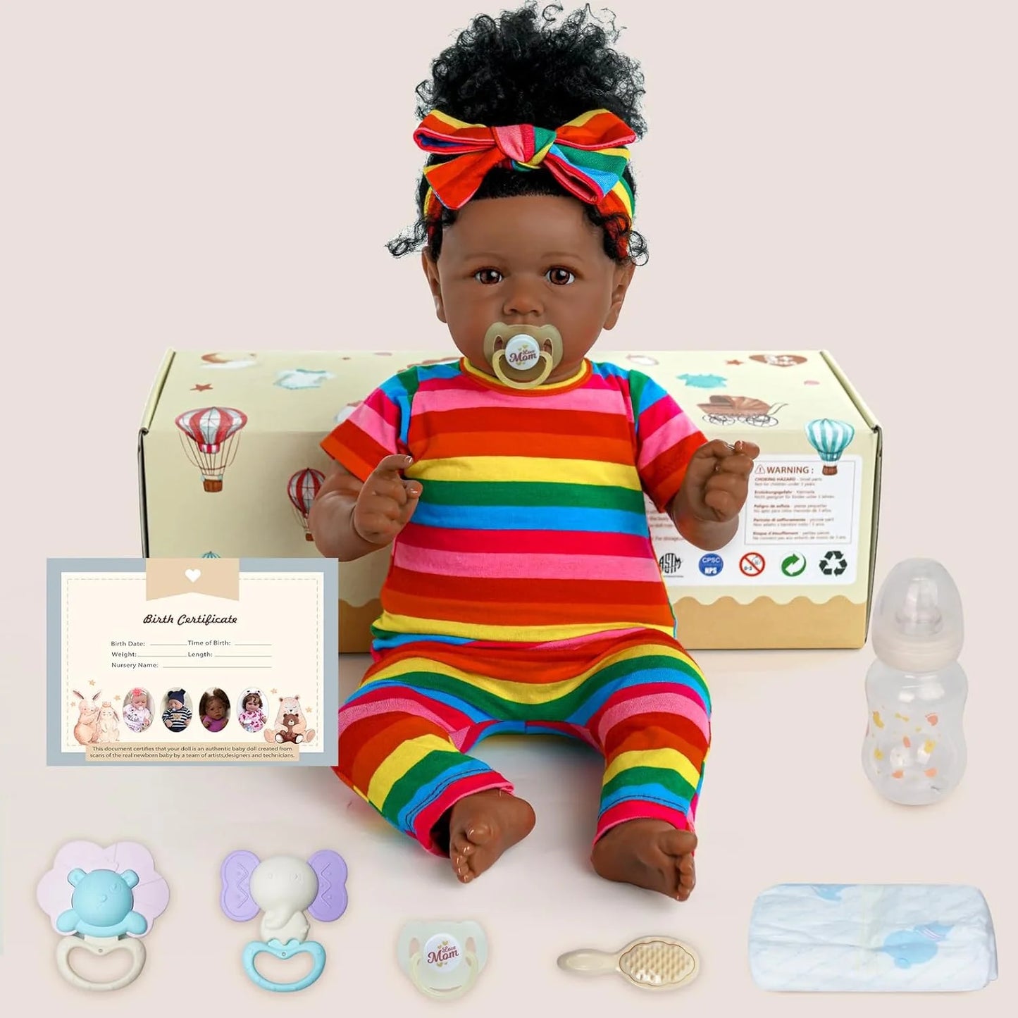 RSG Lifelike Reborn Baby Dolls 17 Inch Newborn Baby Dolls Soft Body Real Life Baby Dolls with Gift Box for Kids Age 3+