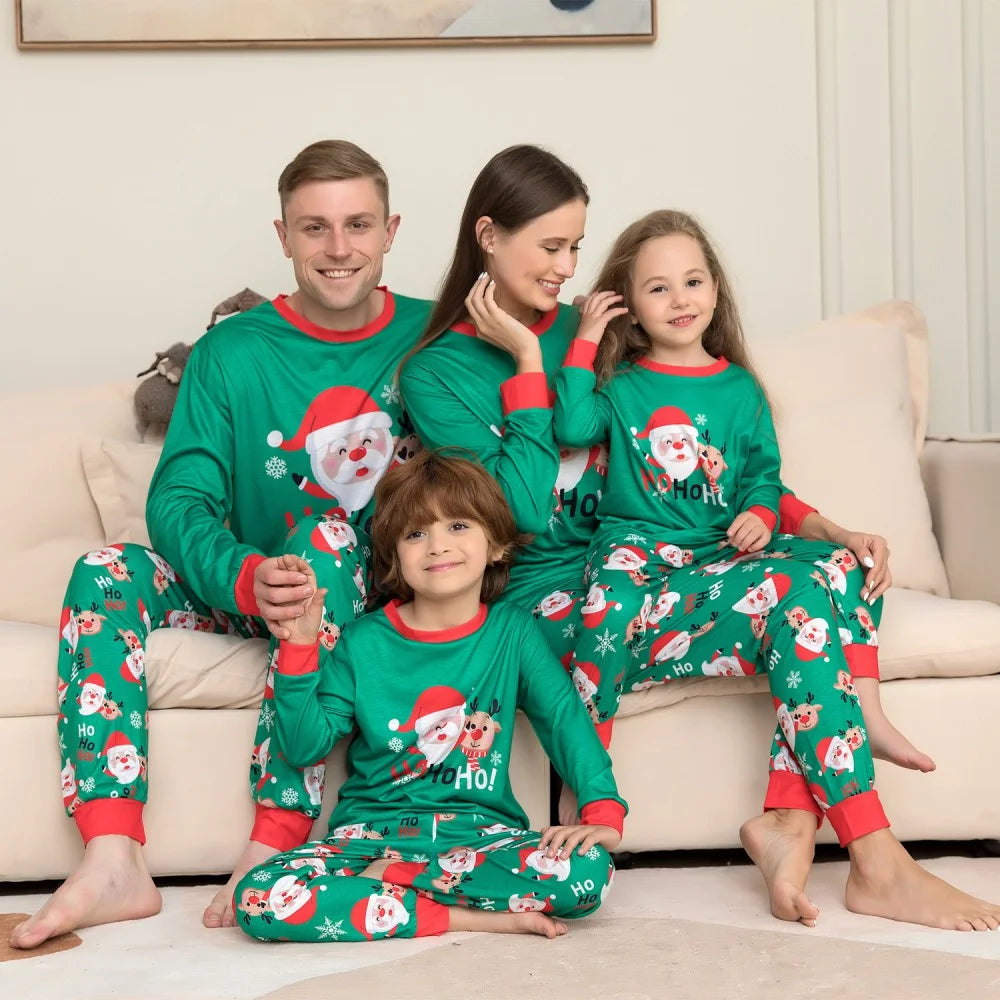 Matching Family Christmas Pajamas Set, Xmas Holiday Pjs for Women/Men/Kids/Couples, Letter Printed Loungewear Sleepwear
