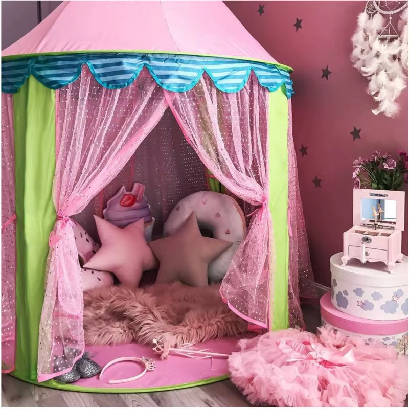 Children'S Tent Folding Tents Play House for Children Teepee Toy Tents for Kids Tipi Infantil Indoor Ball Pit Princess Castle